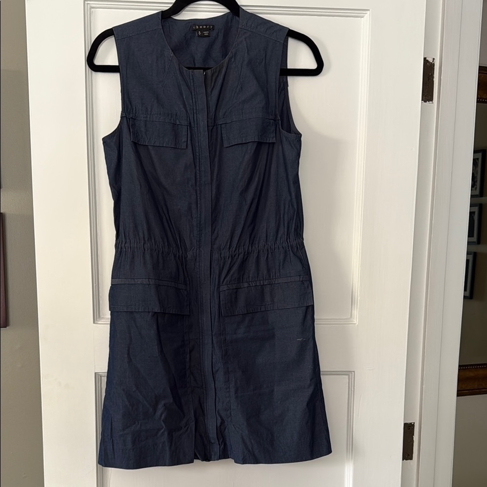 Theory Denim Blue Sleeveless Top